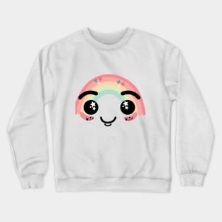 Happy rainbow face design Crewneck Sweatshirt